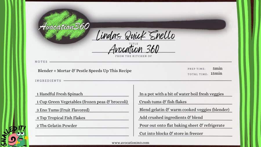 Quick Recipe on how to make Snello.